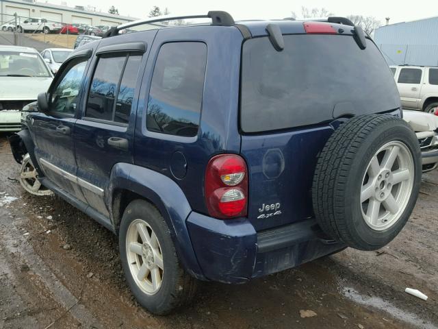 1J8GL58K66W238085 - 2006 JEEP LIBERTY LI BLUE photo 3