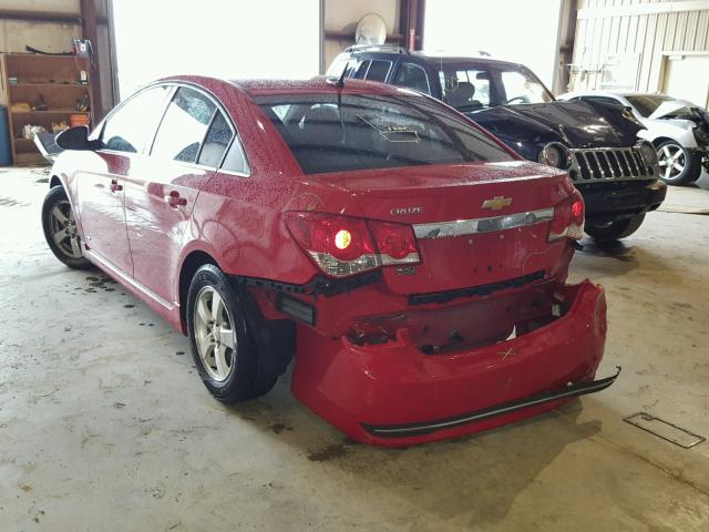 1G1PF5SC7C7396403 - 2012 CHEVROLET CRUZE LT RED photo 3