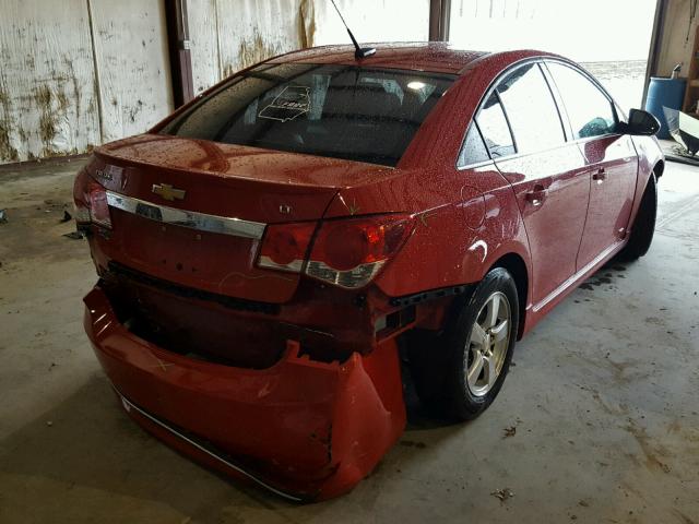 1G1PF5SC7C7396403 - 2012 CHEVROLET CRUZE LT RED photo 4