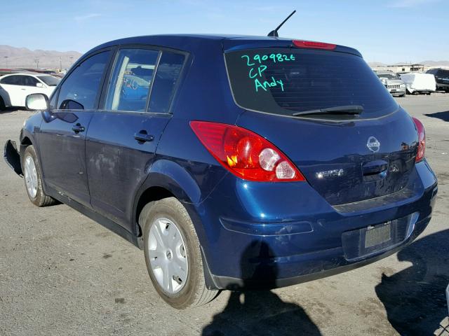 3N1BC13E19L352875 - 2009 NISSAN VERSA S BLUE photo 3