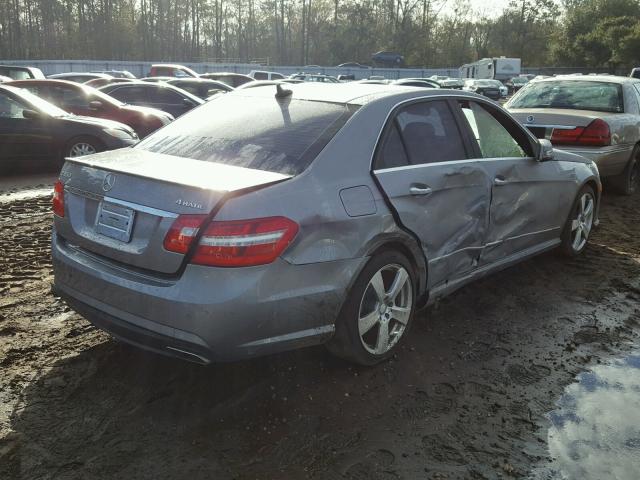 WDDHF8HB7BA499887 - 2011 MERCEDES-BENZ E 350 4MAT GRAY photo 4