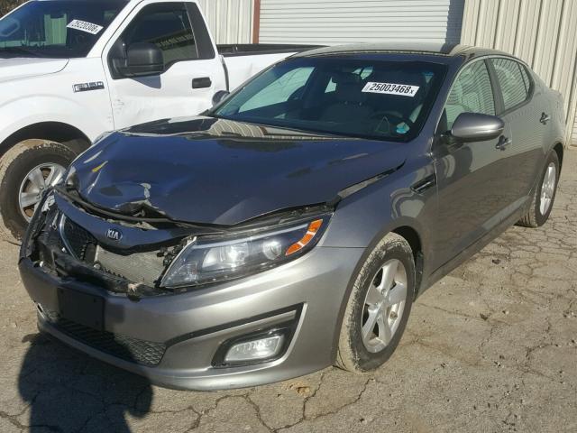 5XXGM4A73EG275647 - 2014 KIA OPTIMA LX GRAY photo 2