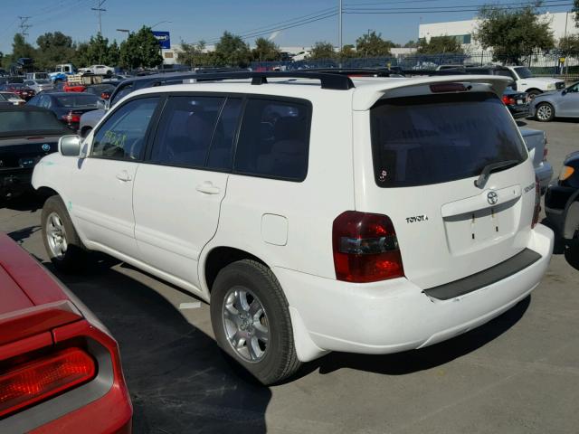 JTEGD21A750111556 - 2005 TOYOTA HIGHLANDER WHITE photo 3