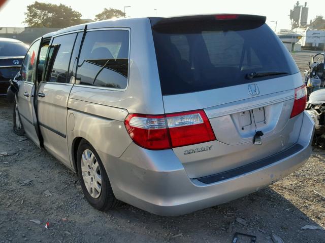 5FNRL38286B029391 - 2006 HONDA ODYSSEY LX SILVER photo 3