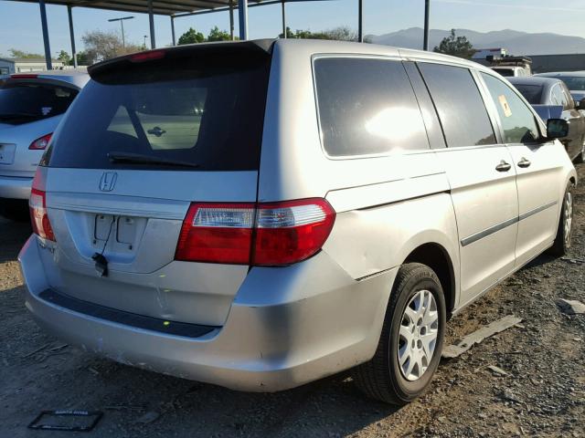 5FNRL38286B029391 - 2006 HONDA ODYSSEY LX SILVER photo 4