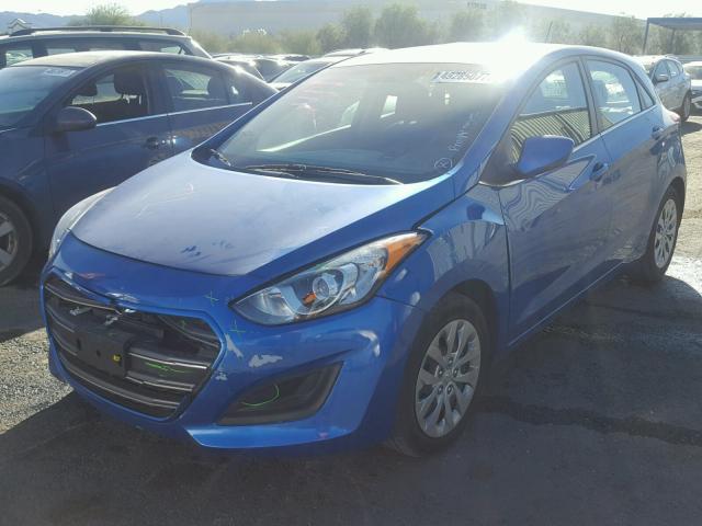 KMHD35LH4HU364431 - 2017 HYUNDAI ELANTRA GT BLUE photo 2