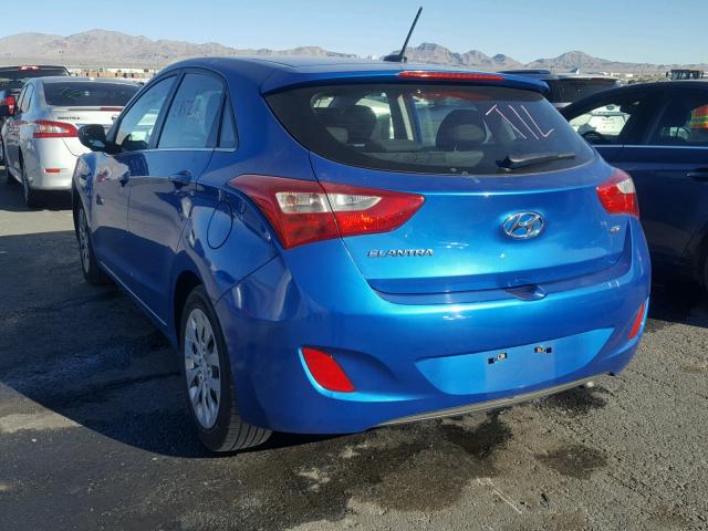 KMHD35LH4HU364431 - 2017 HYUNDAI ELANTRA GT BLUE photo 3