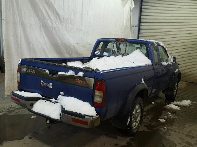 1N6DD26Y8WC390218 - 1998 NISSAN FRONTIER K BLUE photo 4