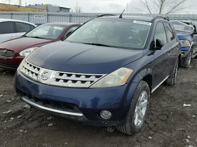 JN8AZ08W56W516108 - 2006 NISSAN MURANO SL BLUE photo 2