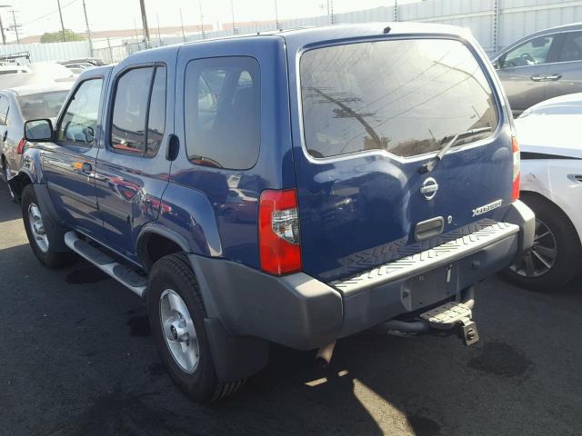 5N1ED28T52C597843 - 2002 NISSAN XTERRA XE BLUE photo 3