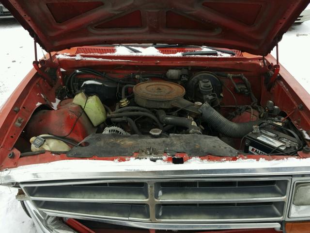 1B7FD14T8GS116635 - 1986 DODGE D-SERIES D RED photo 7