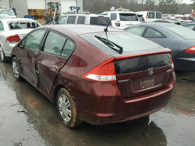 JHMZE2H54BS008080 - 2011 HONDA INSIGHT LX BURGUNDY photo 3