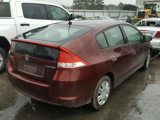 JHMZE2H54BS008080 - 2011 HONDA INSIGHT LX BURGUNDY photo 4