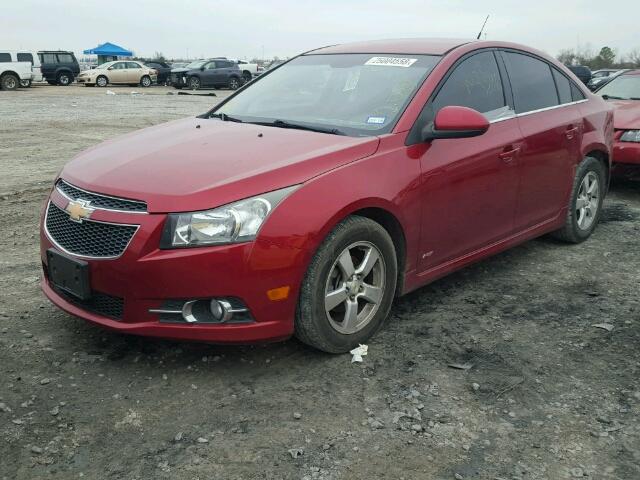 1G1PF5S9XB7276355 - 2011 CHEVROLET CRUZE LT RED photo 2