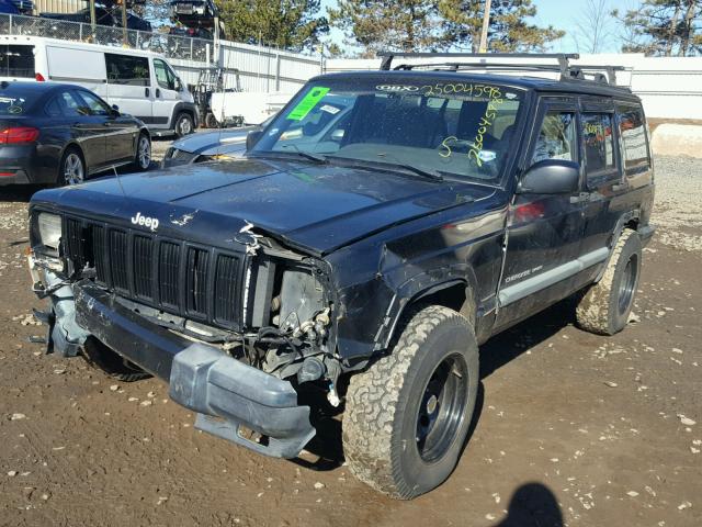 1J4FF48S0YL259873 - 2000 JEEP CHEROKEE S BLACK photo 2