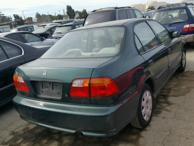 JHMEJ6626YS007080 - 2000 HONDA CIVIC DX GREEN photo 4