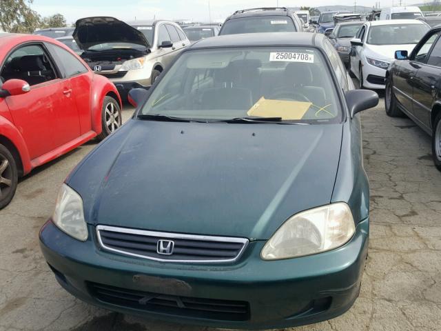 JHMEJ6626YS007080 - 2000 HONDA CIVIC DX GREEN photo 9