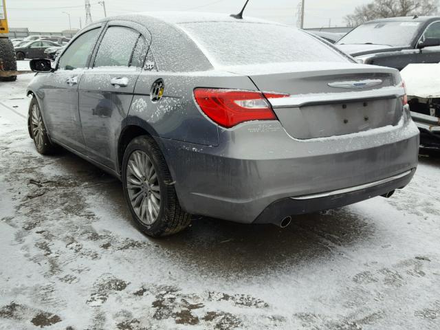 1C3CCBCGXCN251354 - 2012 CHRYSLER 200 LIMITE GRAY photo 3