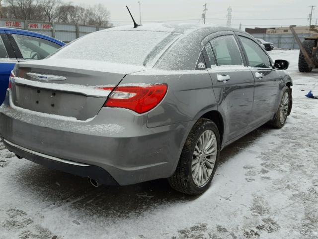 1C3CCBCGXCN251354 - 2012 CHRYSLER 200 LIMITE GRAY photo 4