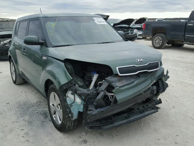 KNDJN2A29E7022465 - 2014 KIA SOUL GREEN photo 1