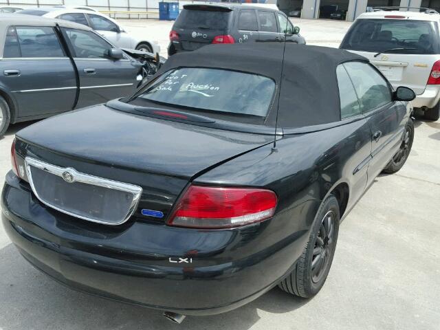 1C3EL55U61N675009 - 2001 CHRYSLER SEBRING LX BLACK photo 4