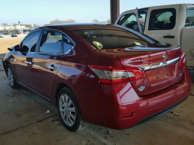 3N1AB7AP2EY254666 - 2014 NISSAN SENTRA S RED photo 3