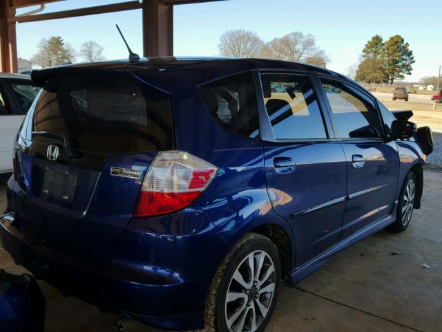 JHMGE8H52CC041584 - 2012 HONDA FIT SPORT BLUE photo 4