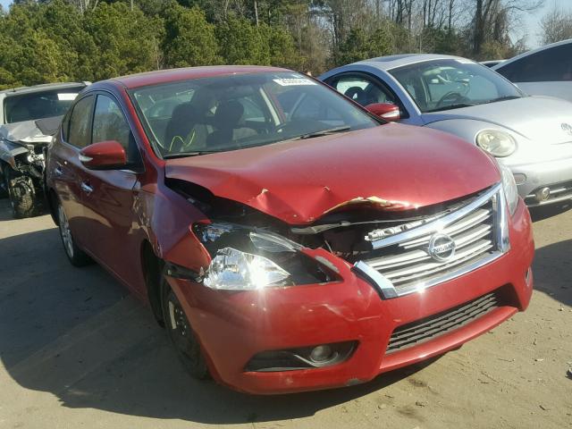 3N1AB7AP7DL707403 - 2013 NISSAN SENTRA S RED photo 1