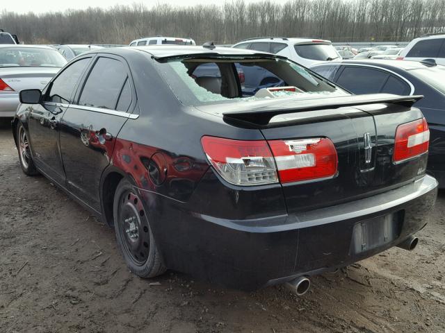 3LNHM26T57R644328 - 2007 LINCOLN MKZ BLACK photo 3