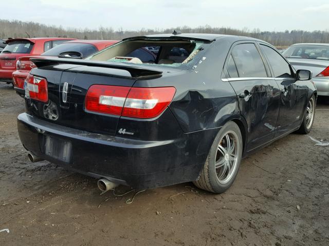 3LNHM26T57R644328 - 2007 LINCOLN MKZ BLACK photo 4