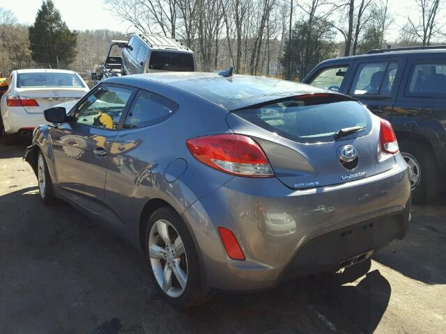 KMHTC6AD6DU126382 - 2013 HYUNDAI VELOSTER B GRAY photo 3