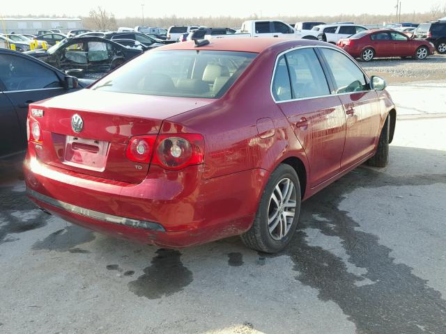 3VWST71K56M814043 - 2006 VOLKSWAGEN JETTA TDI RED photo 4