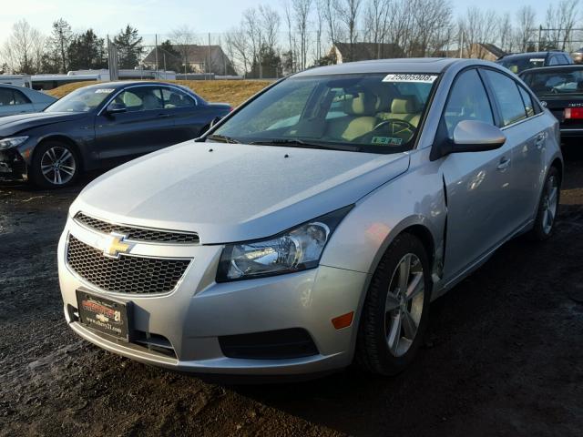 1G1PE5SB7D7180918 - 2013 CHEVROLET CRUZE LT SILVER photo 2