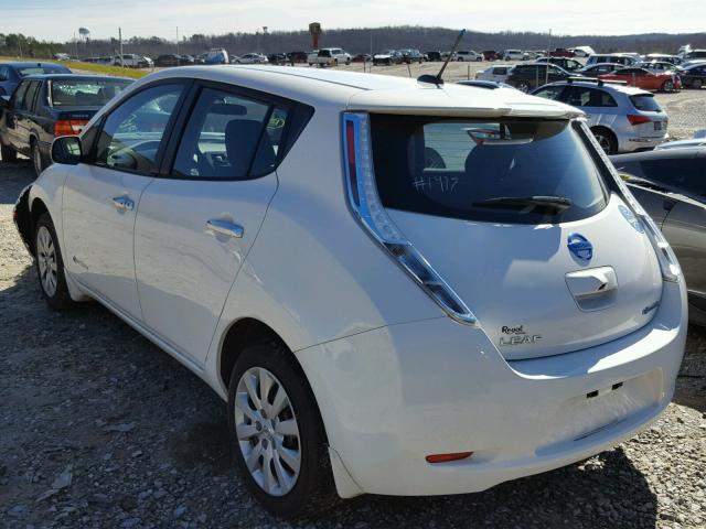 1N4AZ0CP1DC421917 - 2013 NISSAN LEAF S WHITE photo 3