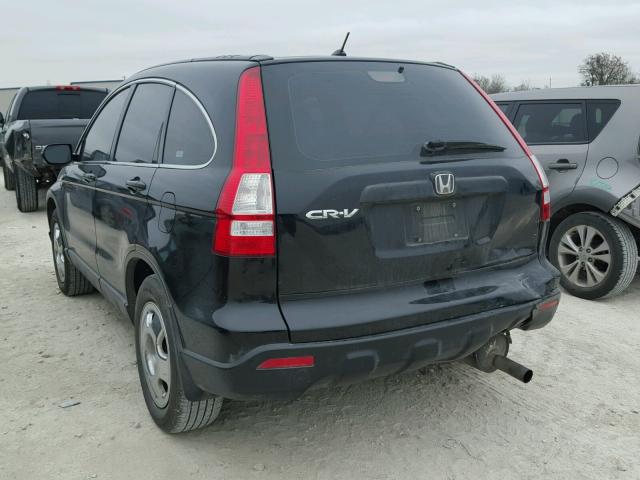 5J6RE38399L031682 - 2009 HONDA CR-V LX BLACK photo 3