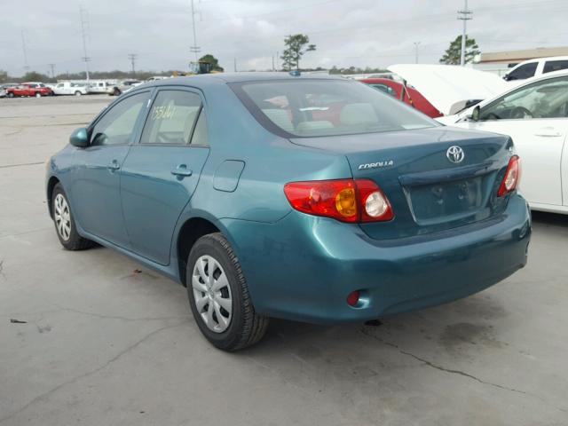 1NXBU4EE7AZ303422 - 2010 TOYOTA COROLLA BA GREEN photo 3