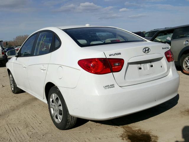 KMHDU46D58U504275 - 2008 HYUNDAI ELANTRA GL WHITE photo 3