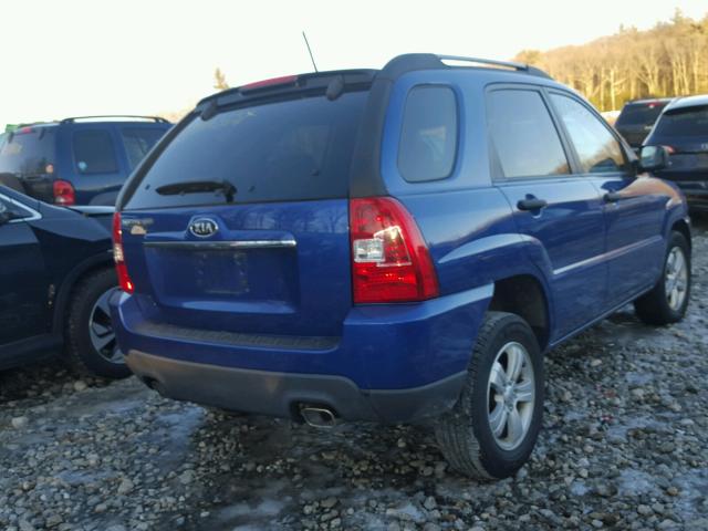 KNDKG3A46A7720368 - 2010 KIA SPORTAGE L BLUE photo 4