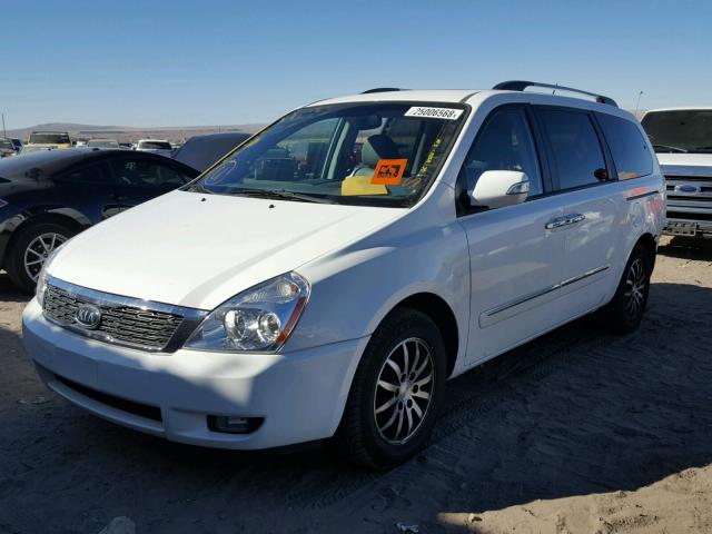 KNDMH4C71C6501216 - 2012 KIA SEDONA EX WHITE photo 2