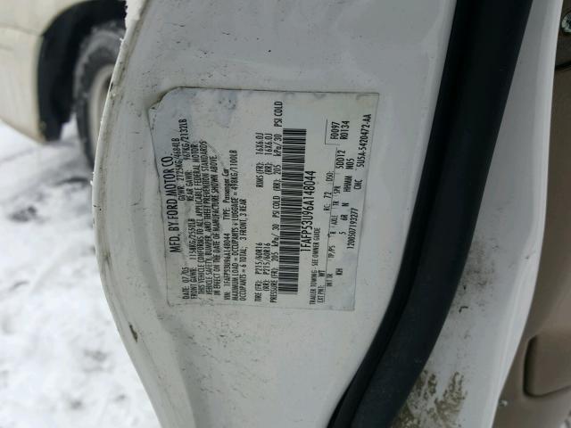 1FAFP53U96A148044 - 2006 FORD TAURUS SE WHITE photo 10