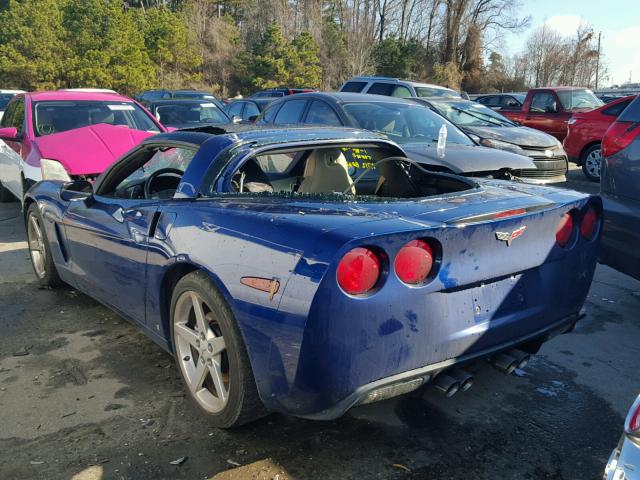 1G1YY26U565101038 - 2006 CHEVROLET CORVETTE BLUE photo 3