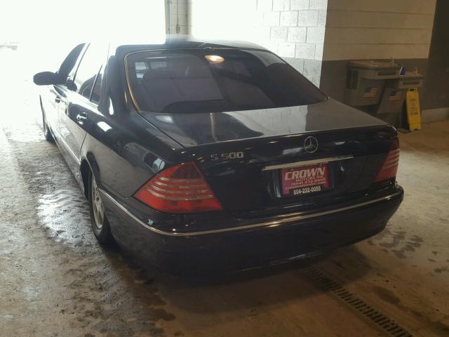 WDBNG75J24A396068 - 2004 MERCEDES-BENZ S 500 BLACK photo 3