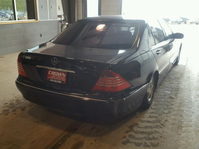 WDBNG75J24A396068 - 2004 MERCEDES-BENZ S 500 BLACK photo 4