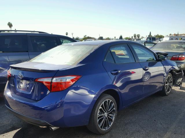 5YFBURHEXGP420639 - 2016 TOYOTA COROLLA L BLUE photo 4