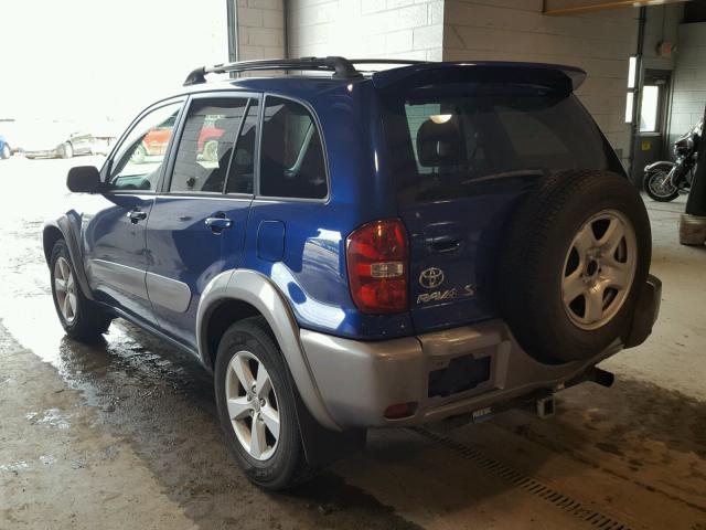 JTEGD20V740007958 - 2004 TOYOTA RAV4 BLUE photo 3