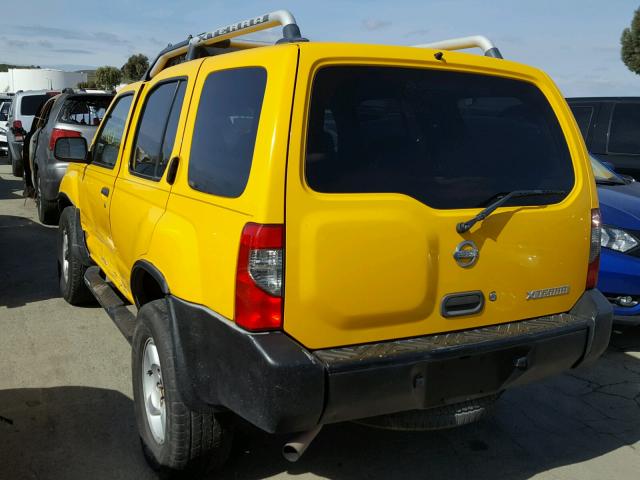 5N1ED28Y72C570753 - 2002 NISSAN XTERRA XE YELLOW photo 3