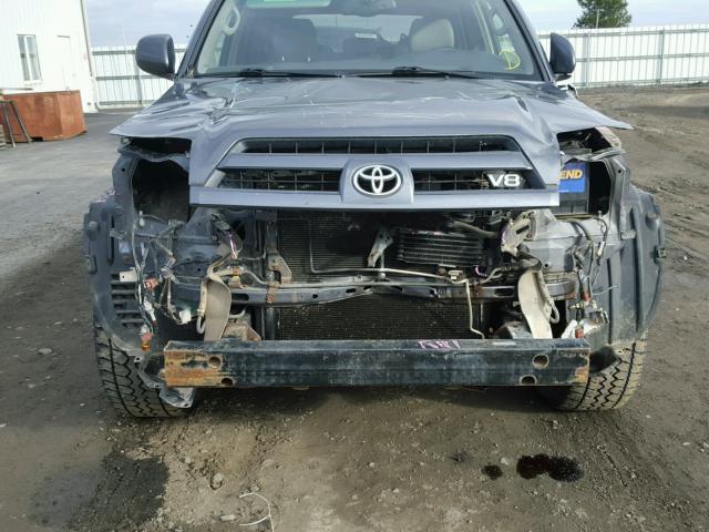 JTEBT17R940029380 - 2004 TOYOTA 4RUNNER LI GRAY photo 9