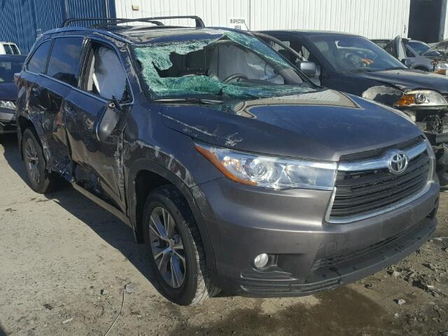 5TDJKRFH2FS078480 - 2015 TOYOTA HIGHLANDER GRAY photo 1