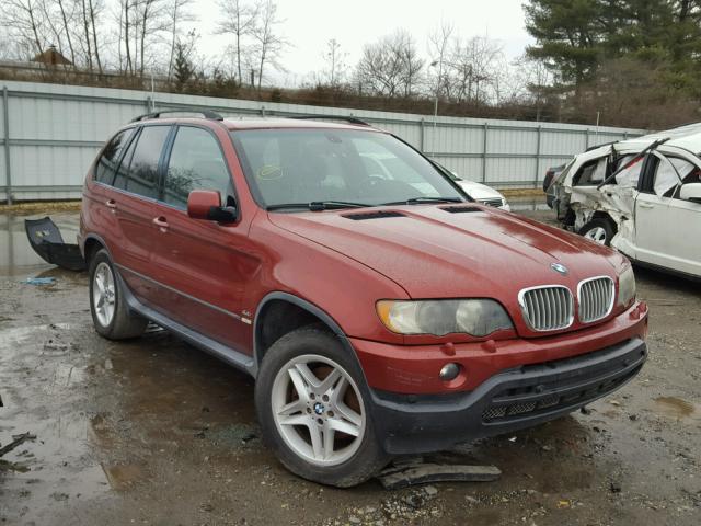 5UXFB33533LH40126 - 2003 BMW X5 4.4I MAROON photo 1