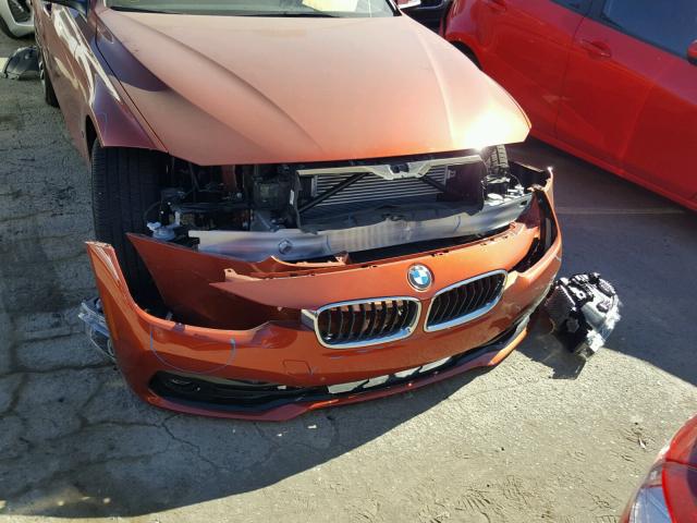 WBA8E1C5XJA159568 - 2018 BMW 330E ORANGE photo 9